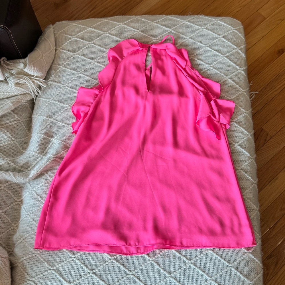 Lilly Pulitzer hot pink ruffle cami/blouse in size XXS